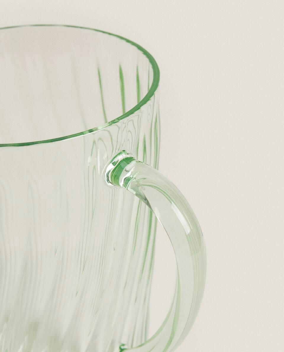 COLOURED JUG WITH LINES