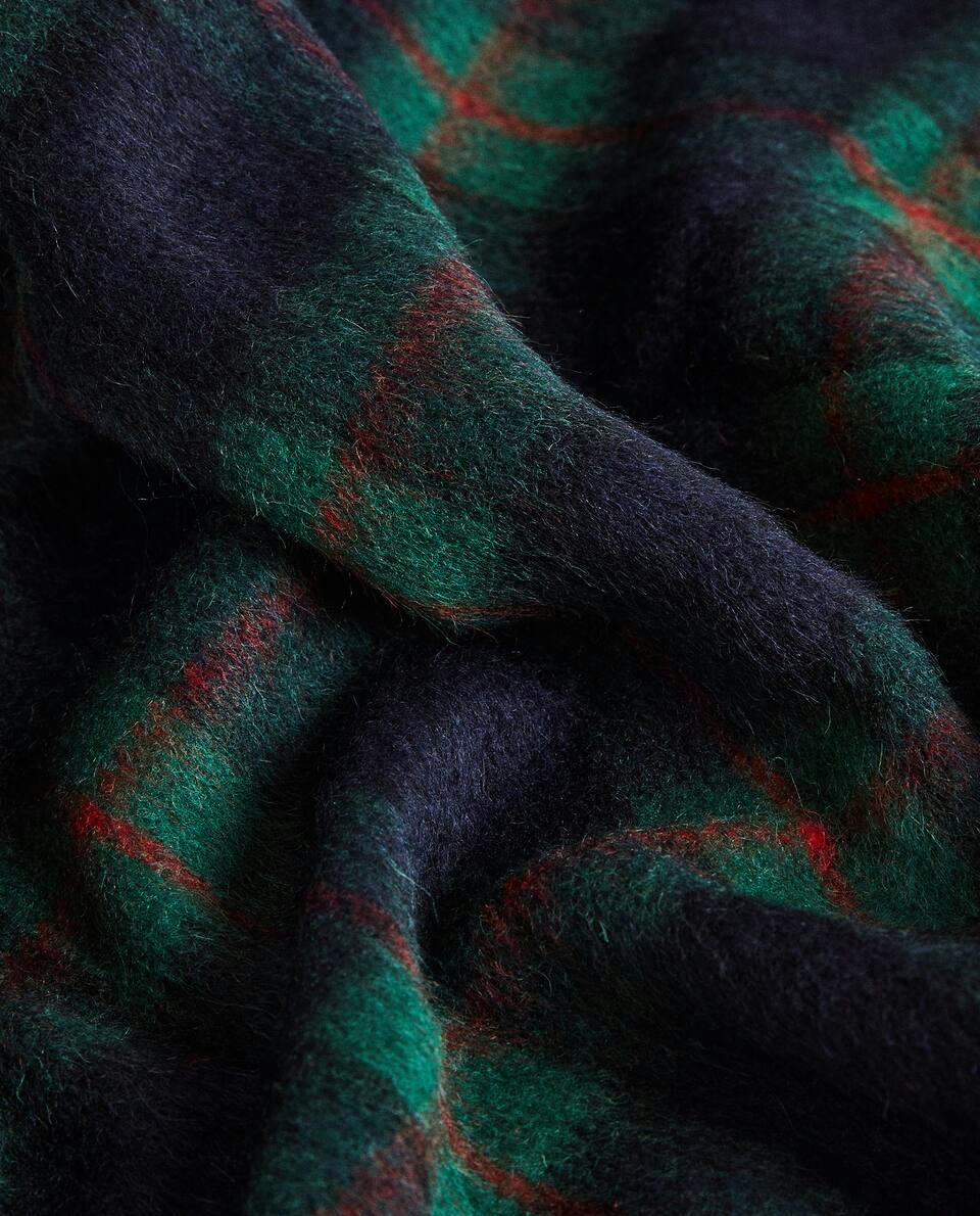 CHRISTMAS TARTAN CHECK WOOL BLANKET