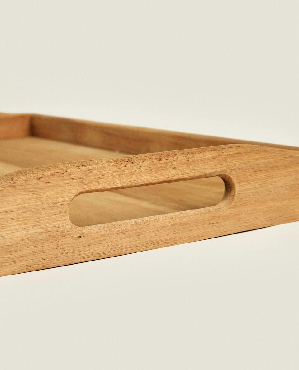 WOODEN TRAY WITH HANDLES
