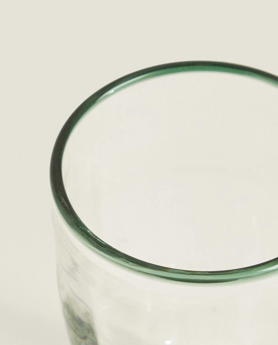 COLOURED GLASS TUMBLER