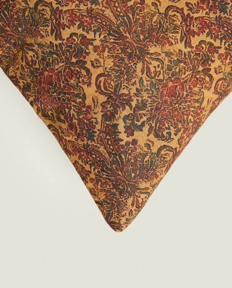 CHRISTMAS DAMASK COTTON CUSHION COVER