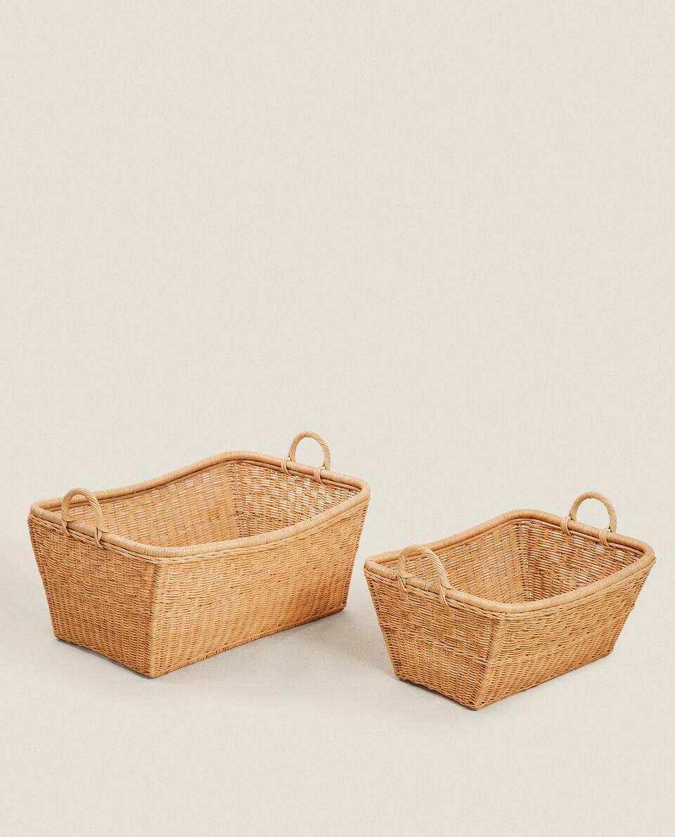 BASKET WITH SIDE HANDLES