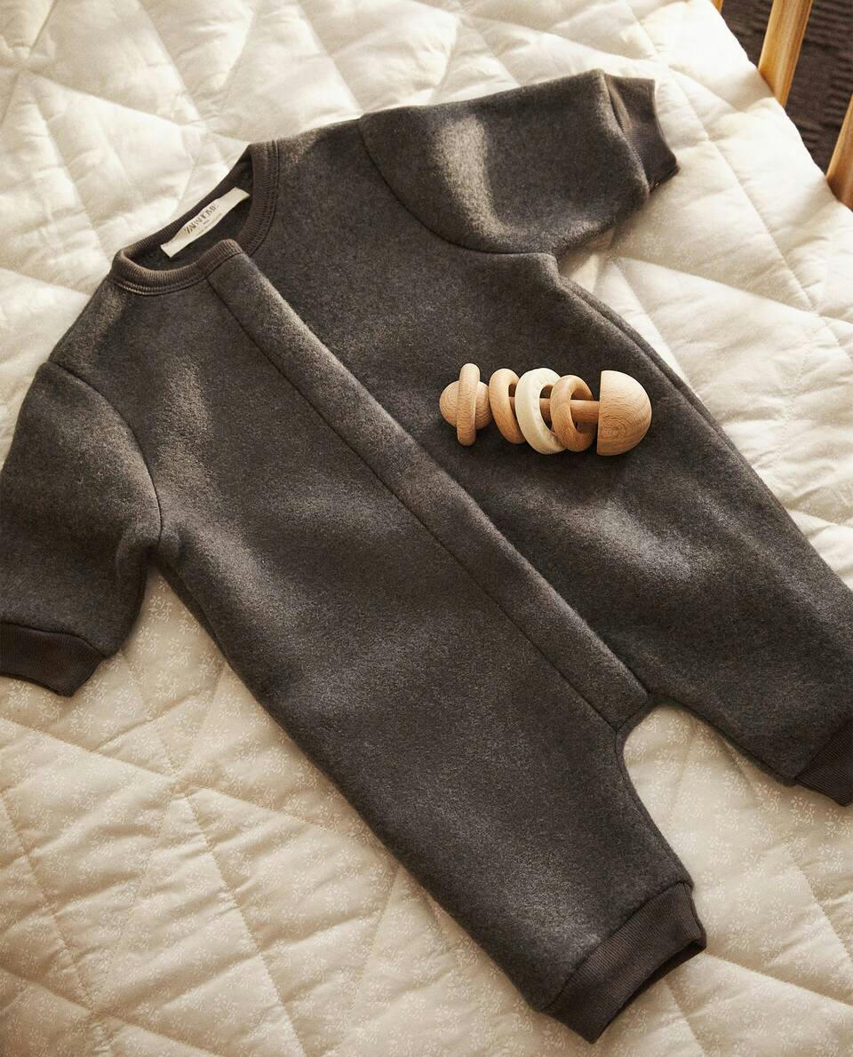 GREY FLEECE ROMPER
