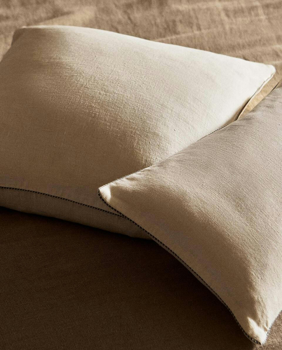CUSHION COVER WITH TOPSTITCHING