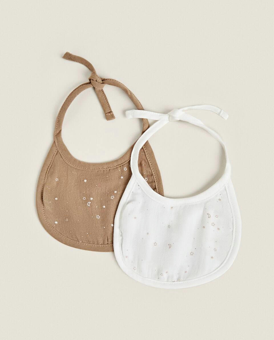 MUSLIN STAR BIBS (SET OF 2)