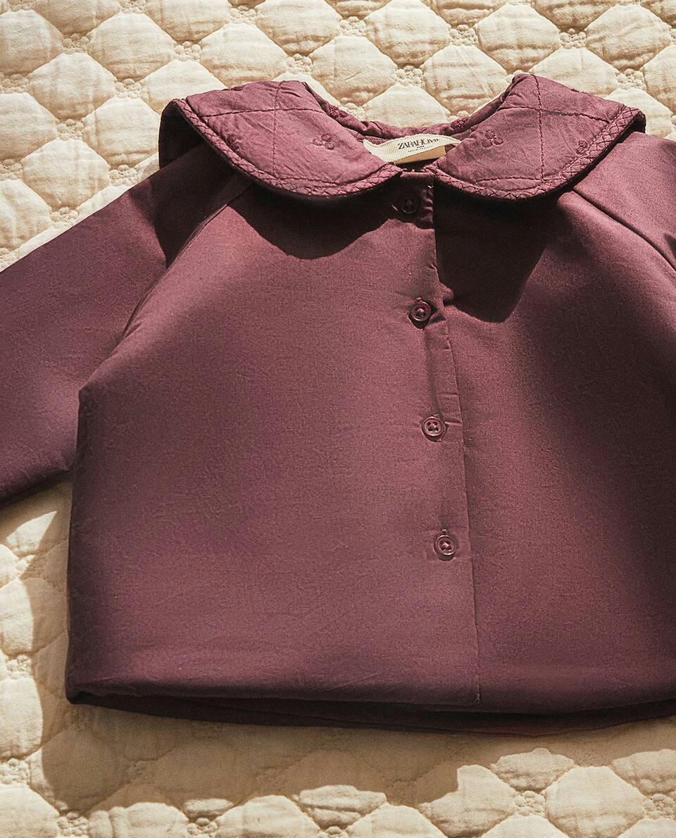 QUILTED POPLIN BABY JACKET