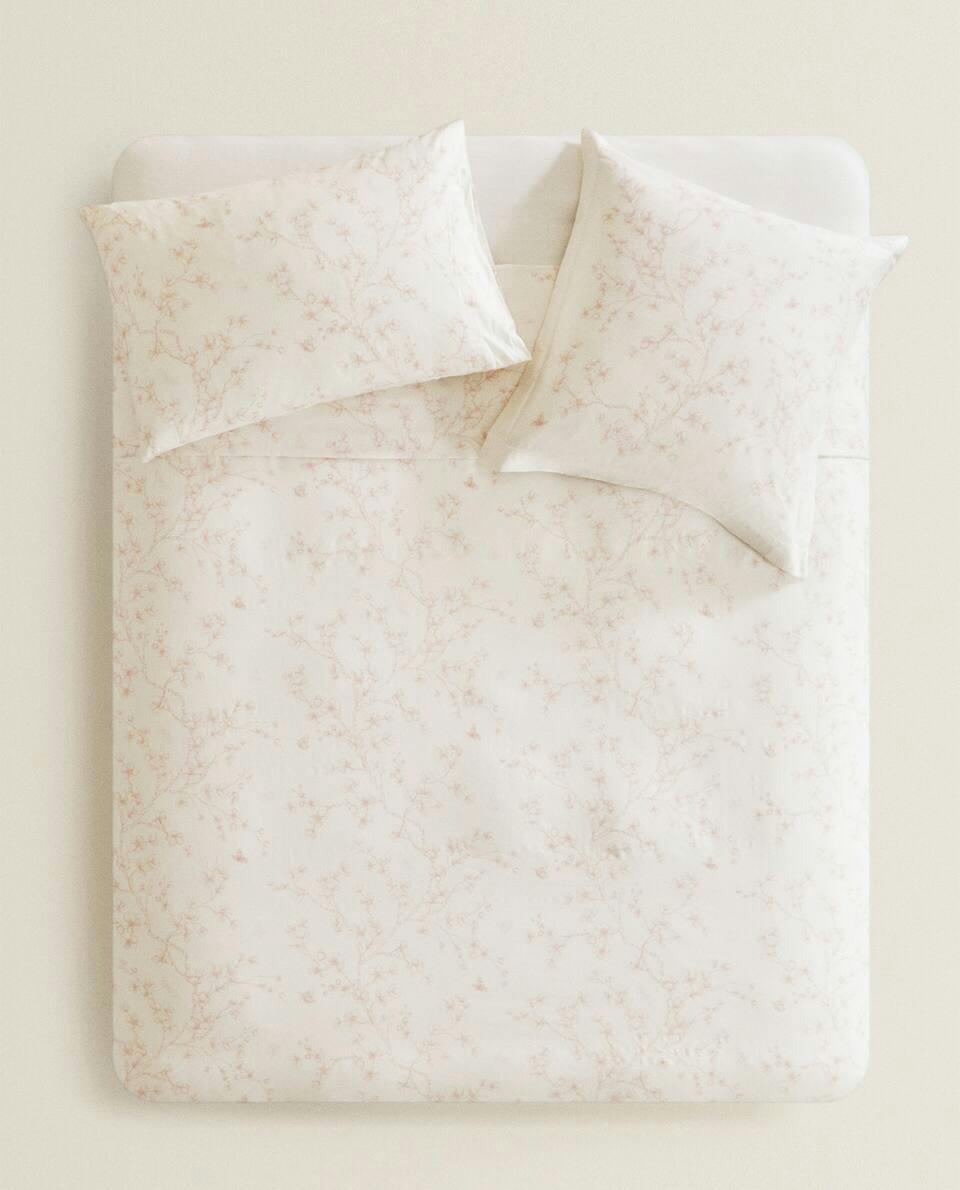SATEEN FLORAL DUVET COVER