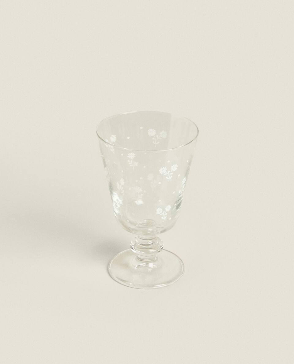 FLORAL WINE GLASS