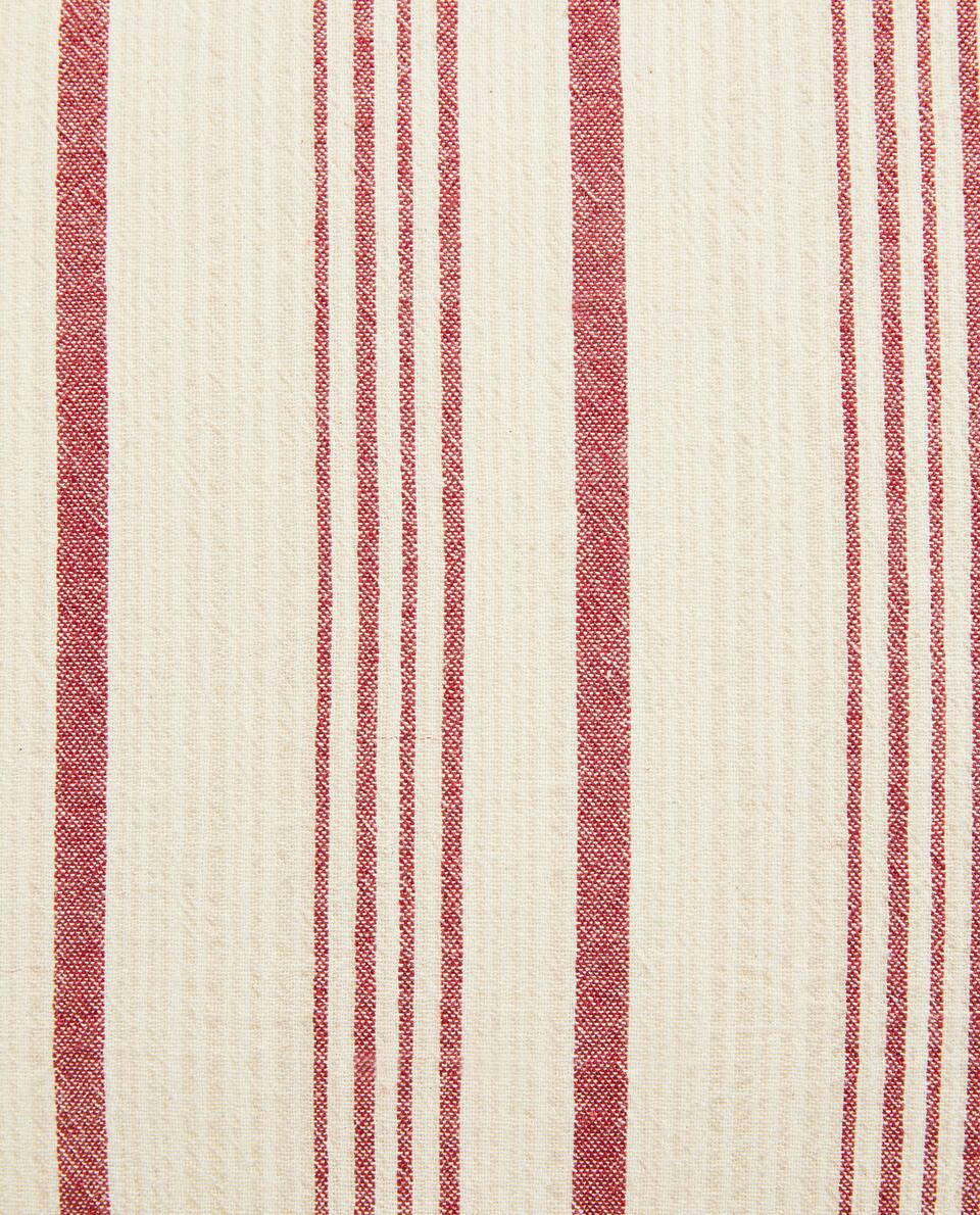 STRIPED COTTON LINEN CHRISTMAS CUSHION COVER