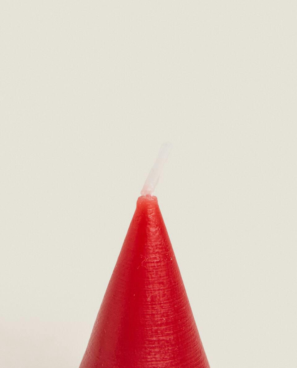 PACK OF DECORATIVE CHRISTMAS CONE CANDLES (PACK OF 6)