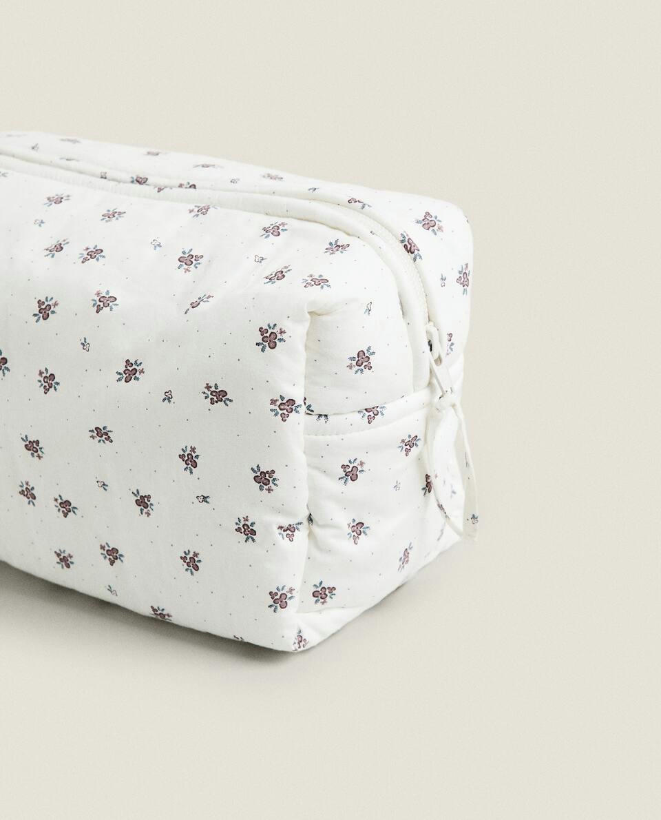FLORAL COTTON TOILETRY BAG