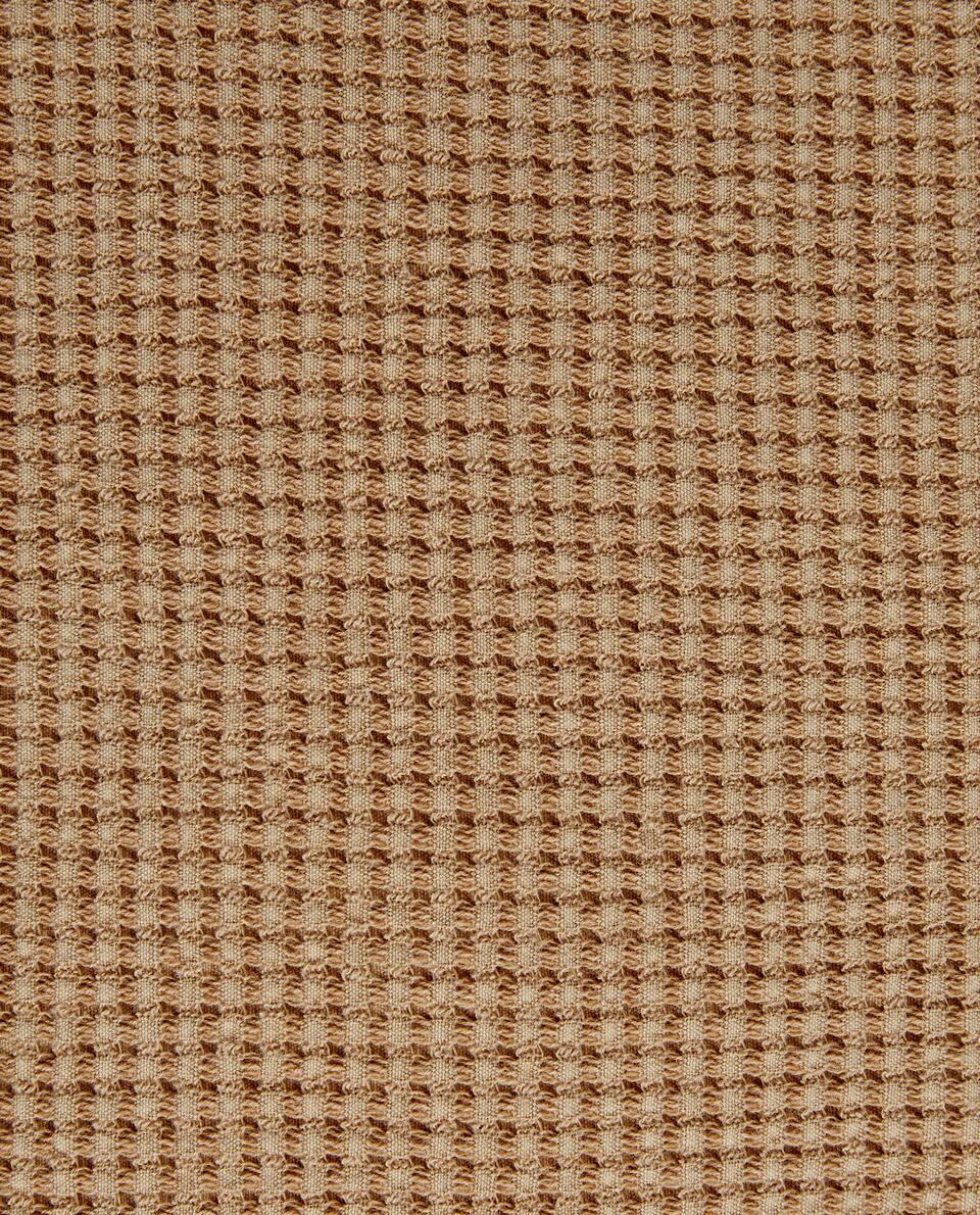 TEXTURED WAFFLE-KNIT CUSHION COVER