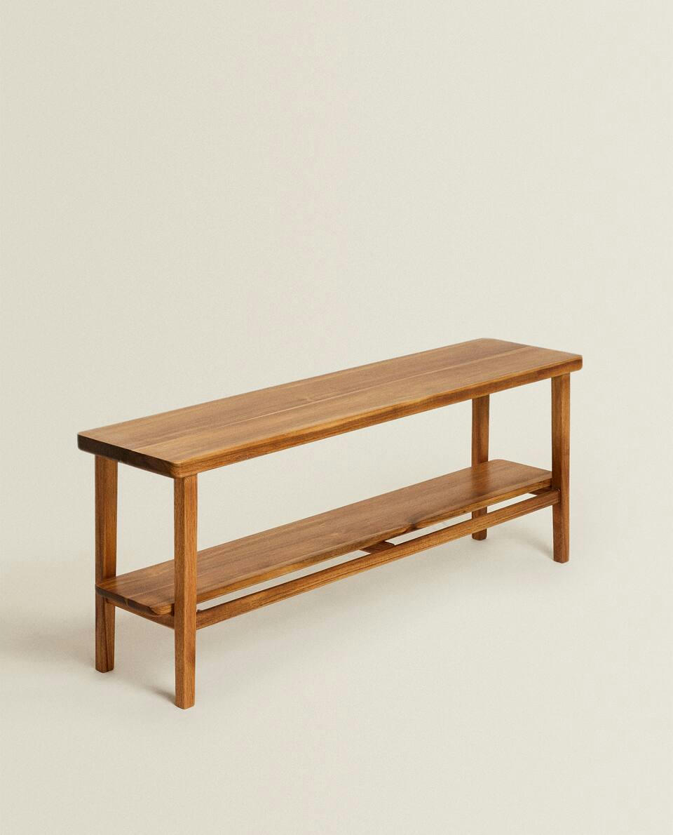 ACACIA WOOD DOUBLE BENCH