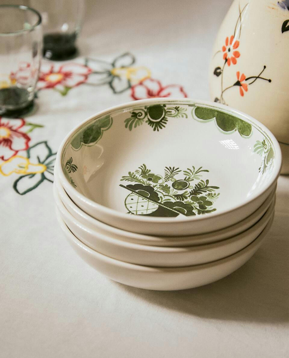 FRUIT EARTHENWARE SOUP PLATE