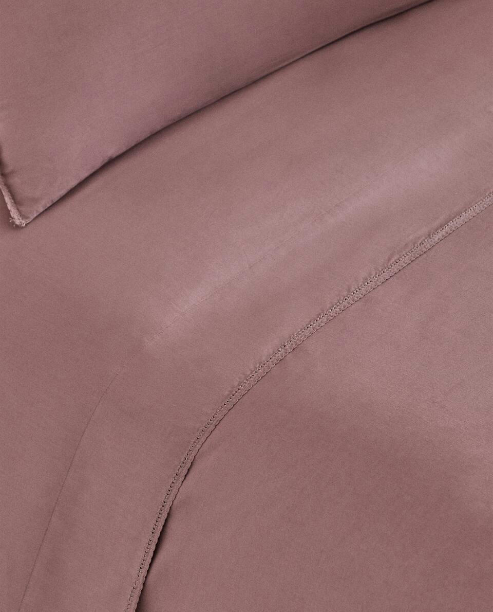 CHILDREN'S TOPSTITCHED COTTON FLAT SHEET