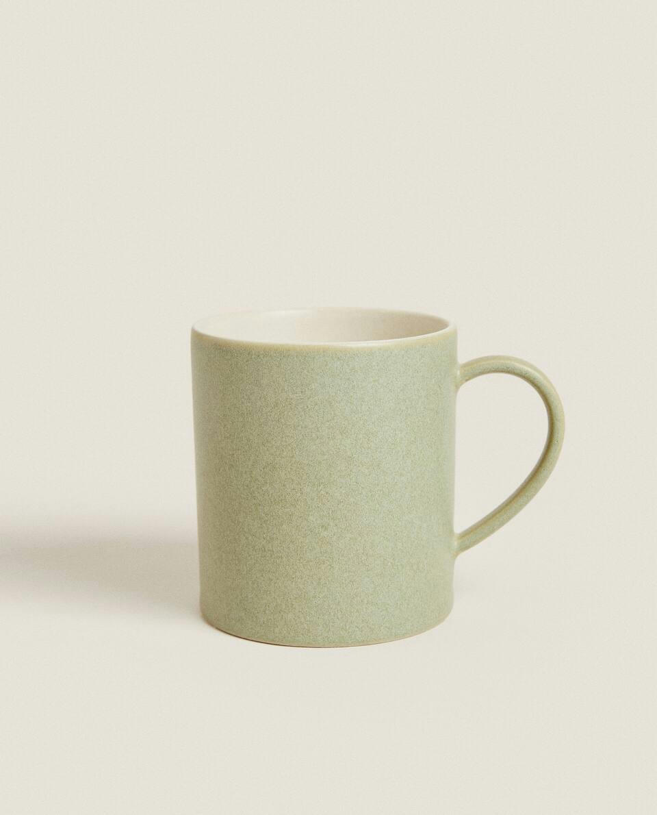 COLOURED STONEWARE MUG