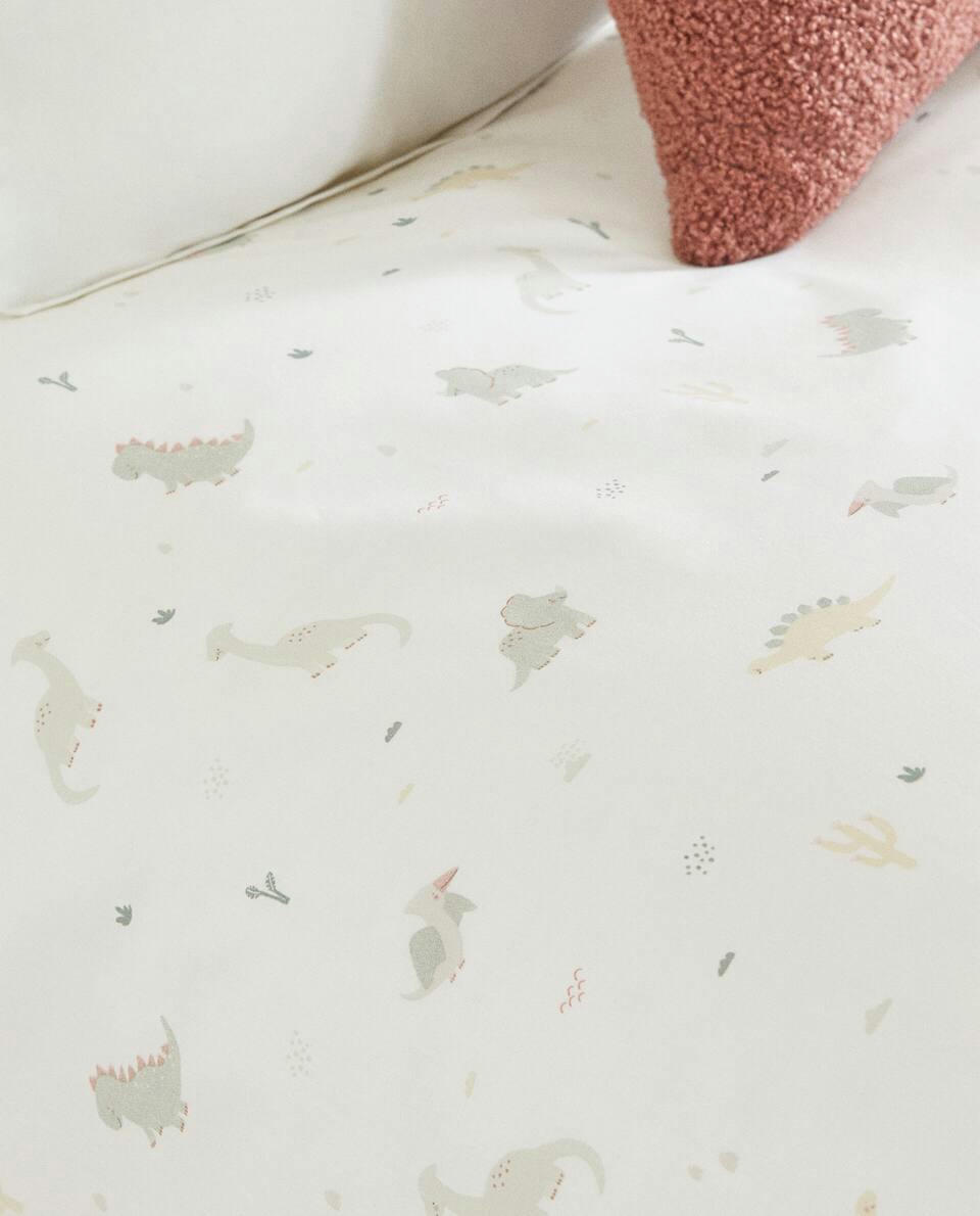 DINOSAUR PRINT FITTED SHEET