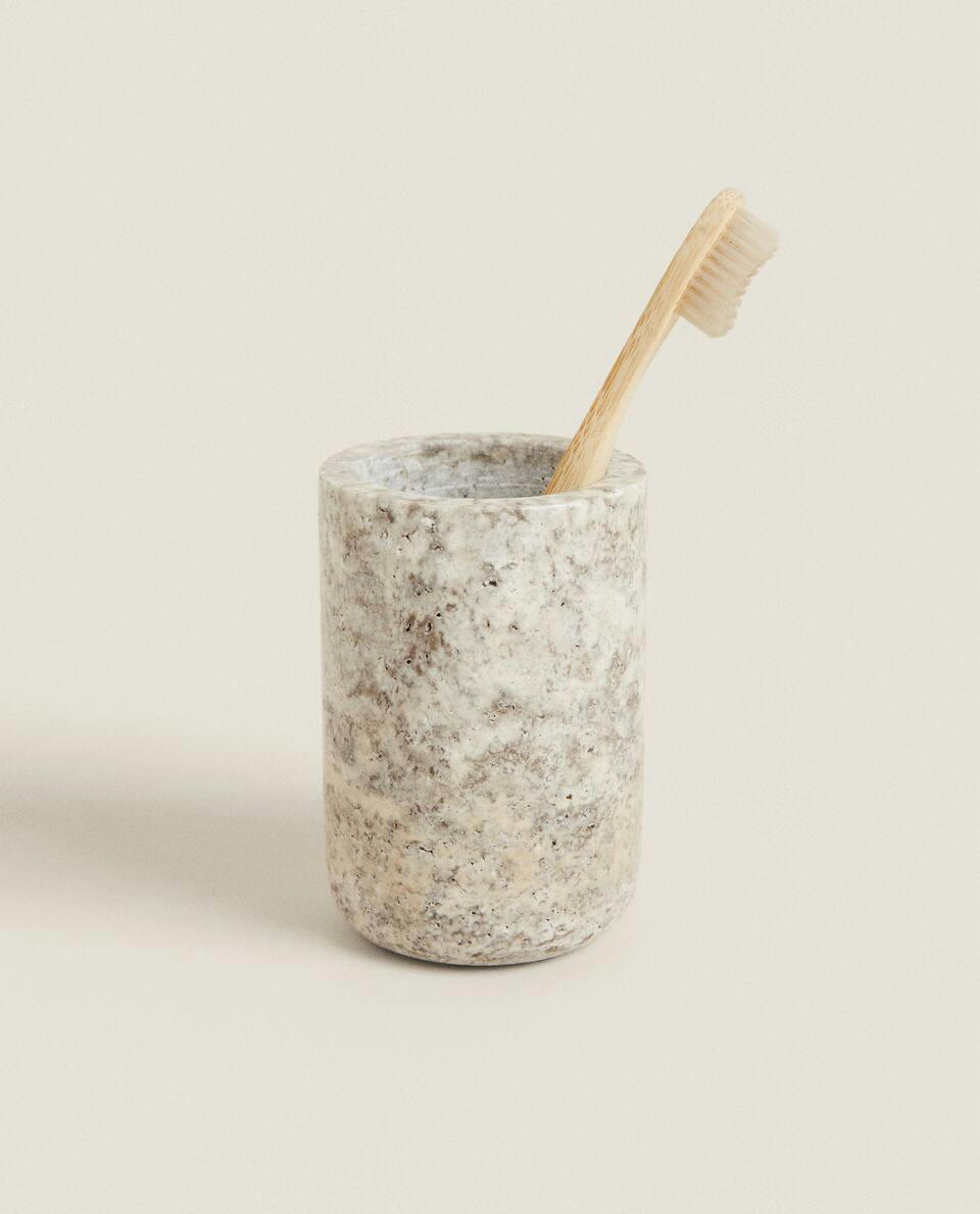 GREY MARBLE BATHROOM SET