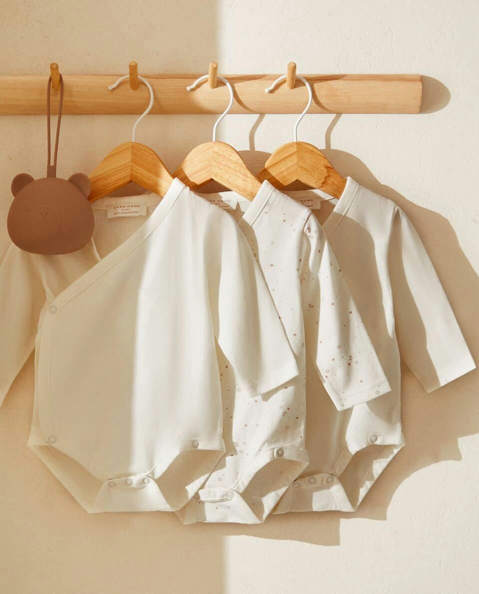 JERSEY FABRIC BODYSUITS (PACK OF 3)