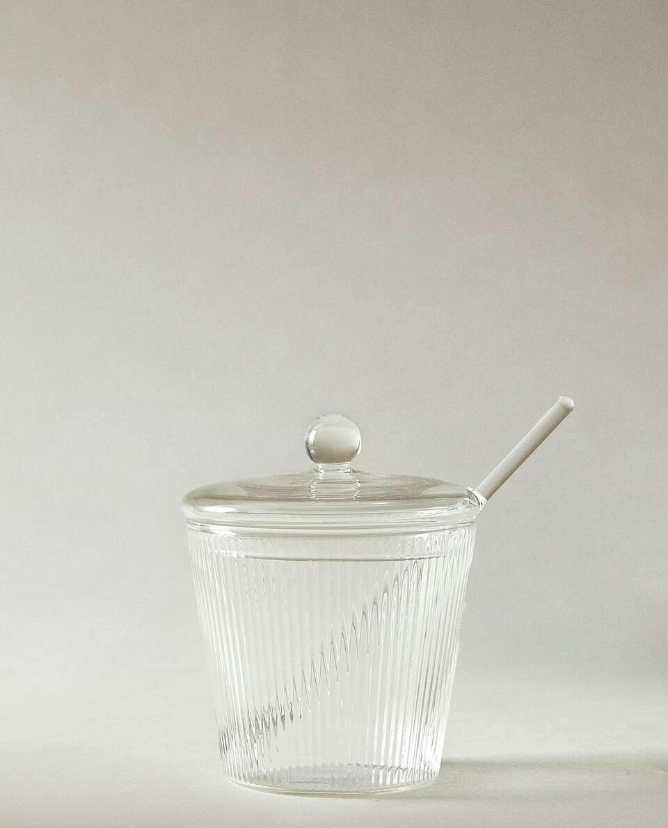 BOROSILICATE GLASS SUGAR BOWL