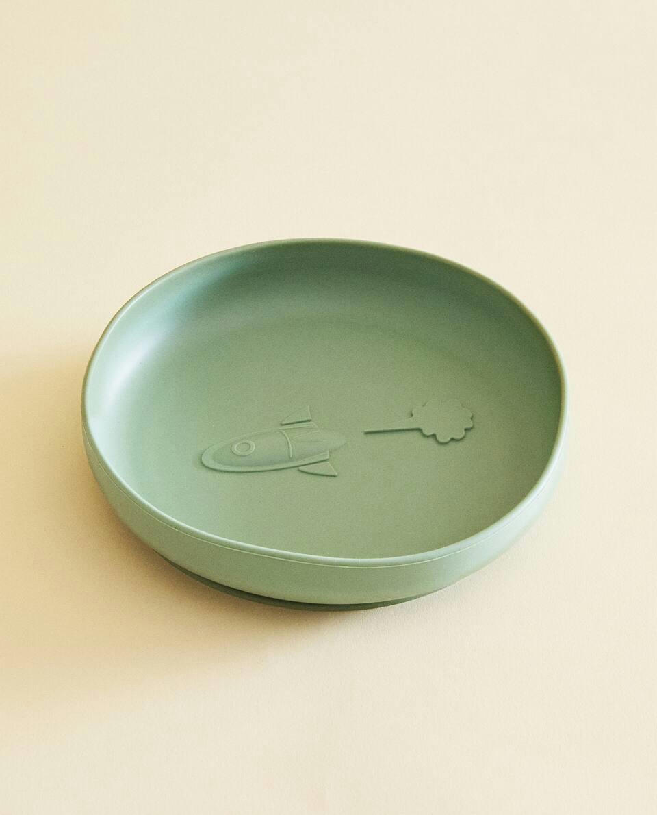 SILICONE PLATE WITH ROCKETS