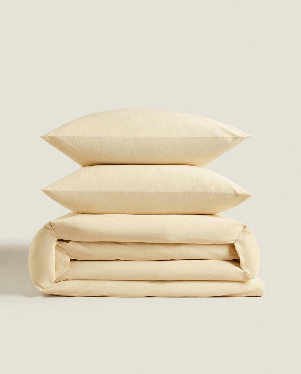 PLAIN-COLOURED DUVET COVER