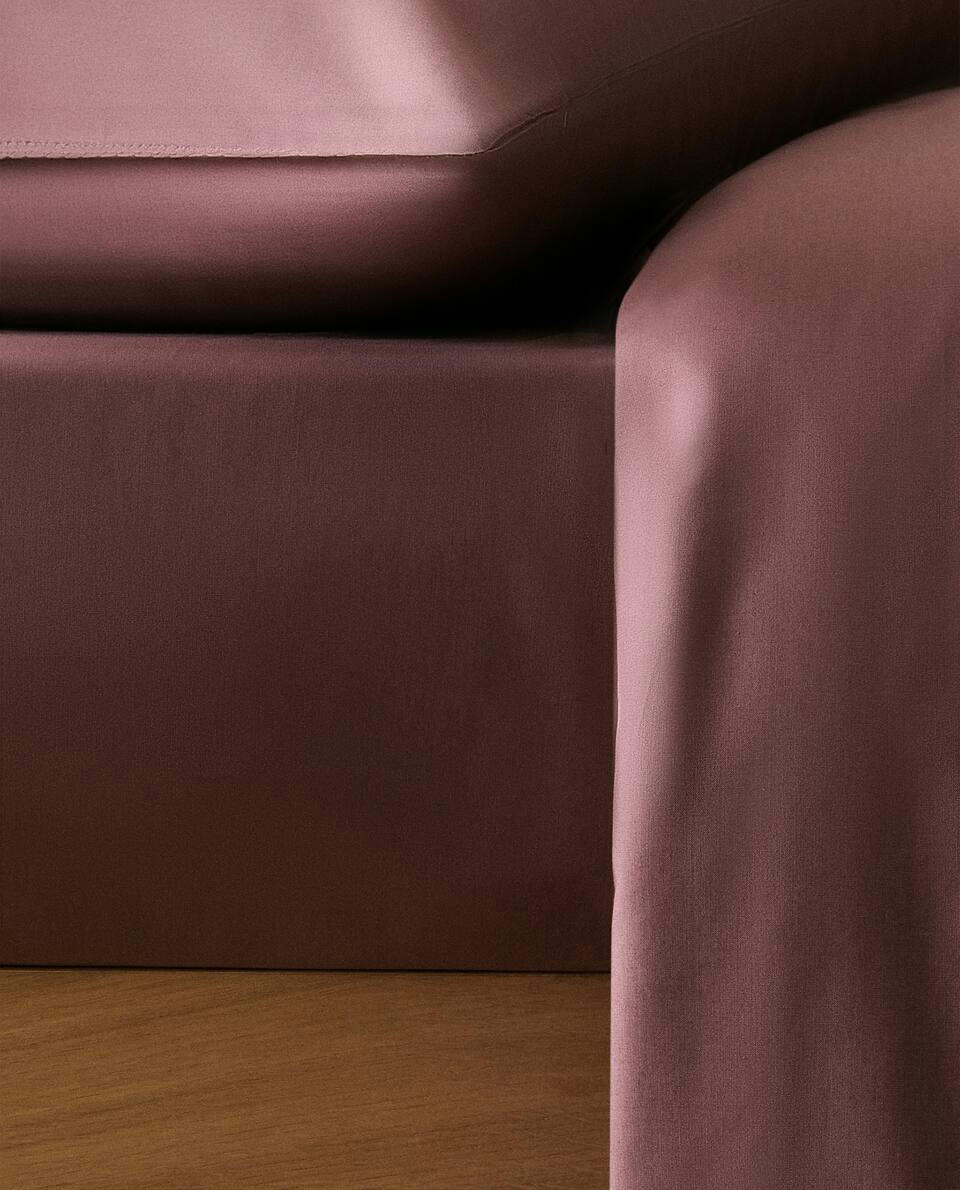 CHILDREN'S COTTON FITTED SHEET WITH TOPSTITCHING