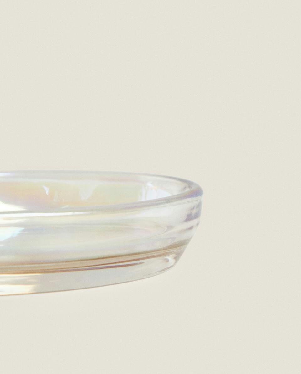 IRIDESCENT GLASS BATHROOM SET