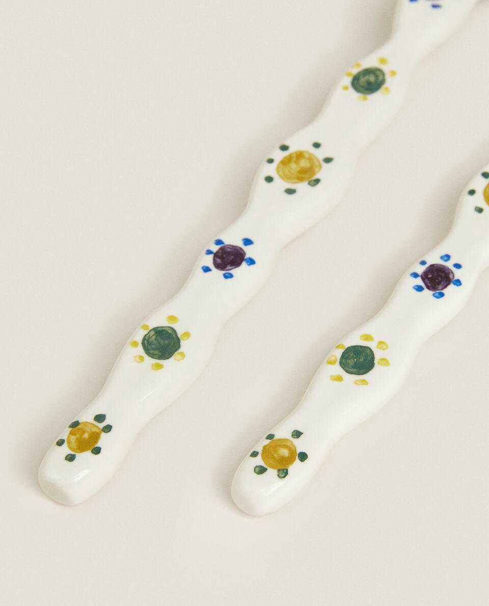 PACK OF SERVERS WITH CORRUGATED HANDLE (SET OF 2)