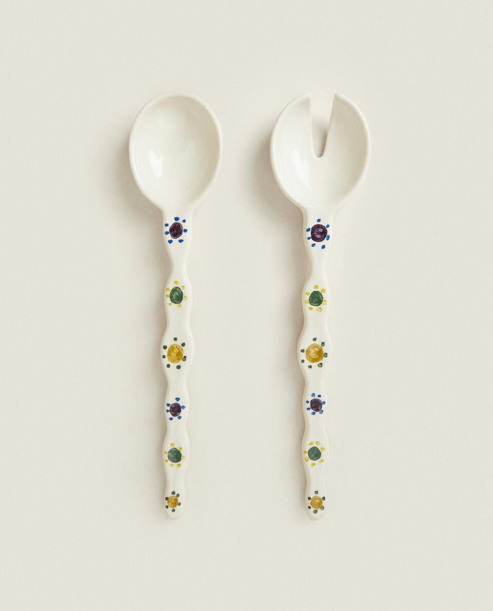 PACK OF SERVERS WITH CORRUGATED HANDLE (SET OF 2)