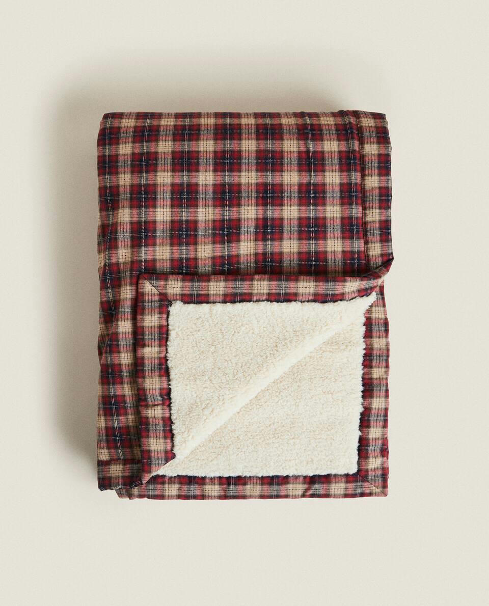 CHRISTMAS REVERSIBLE TARTAN BLANKET