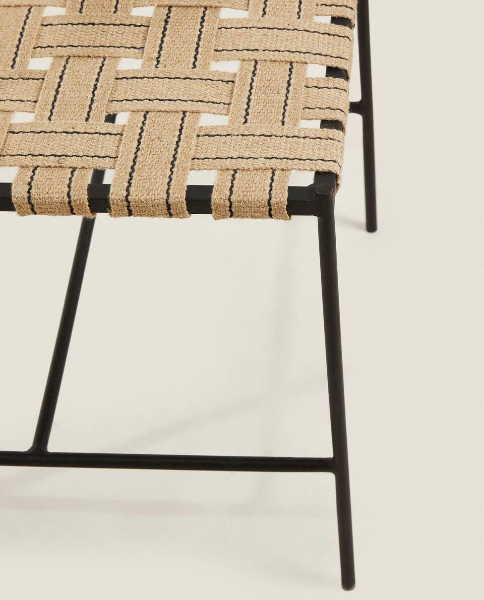 WOVEN JUTE METAL CHAIR