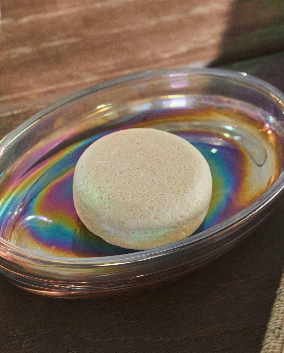 IRIDESCENT GLASS BATHROOM SET