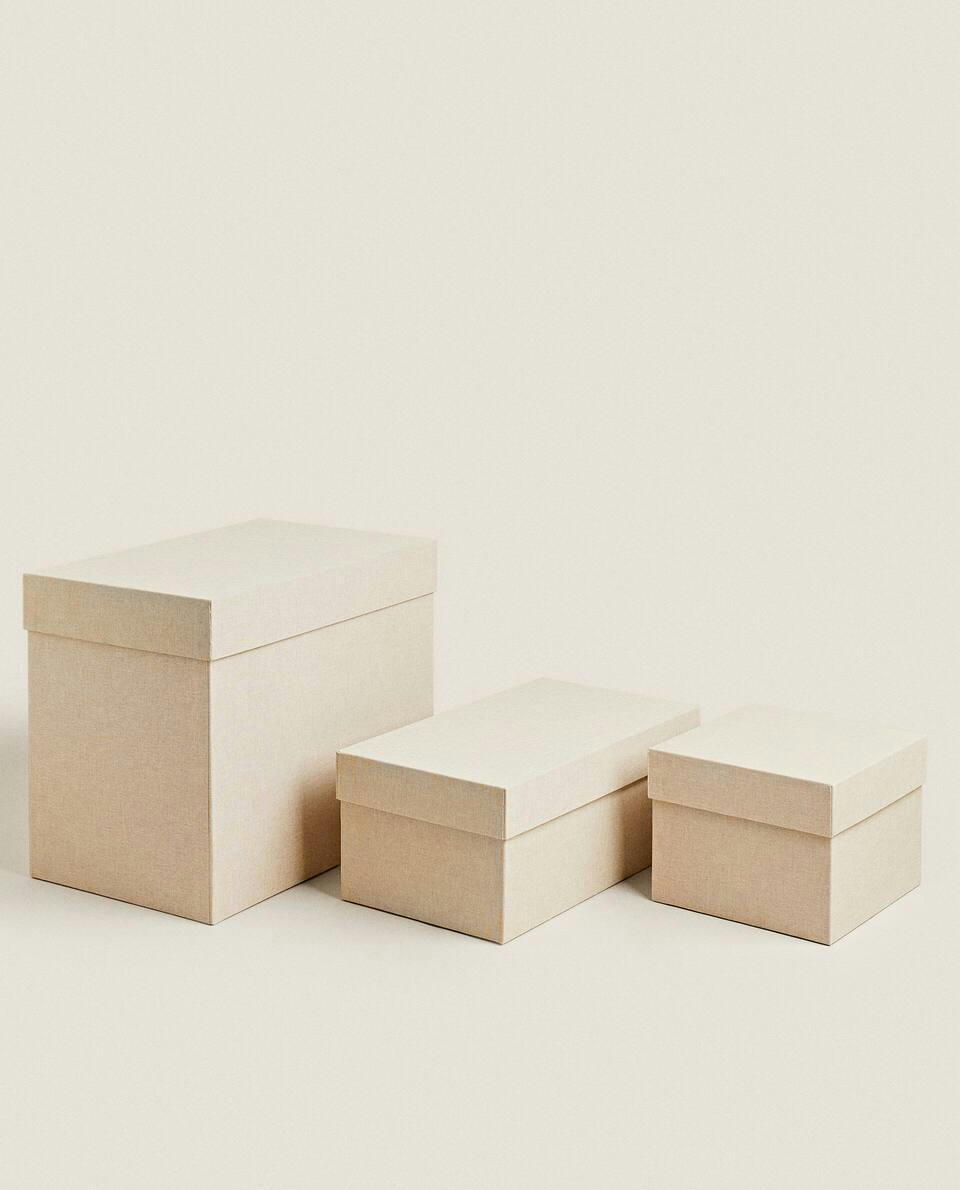 BOX WITH LINEN-EFFECT LINING