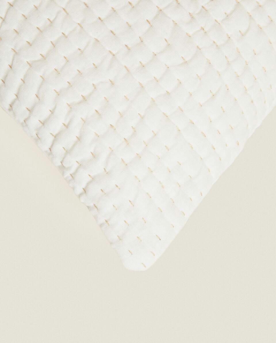 CUSHION COVER WITH TOPSTITCHING