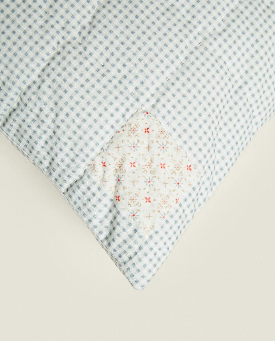 FLORAL PATCHWORK CUSHION COVER