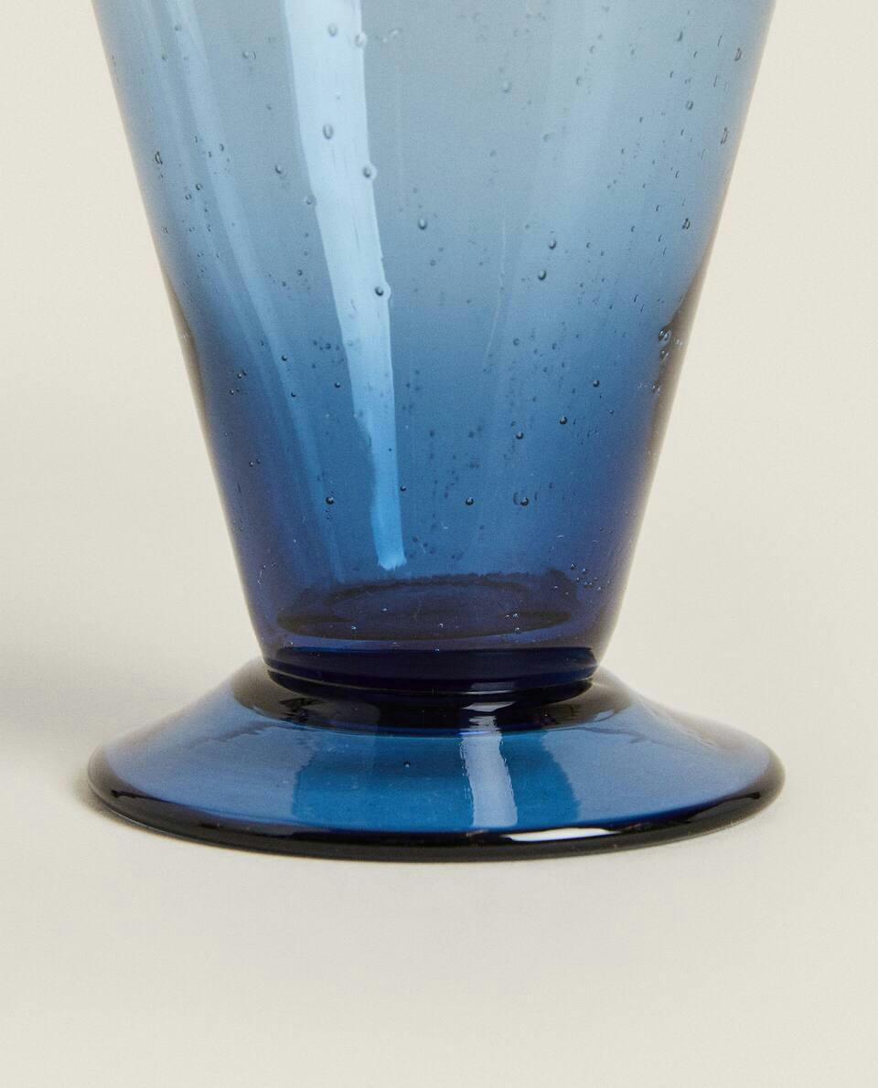 LARGE GLASS WITH BUBBLES