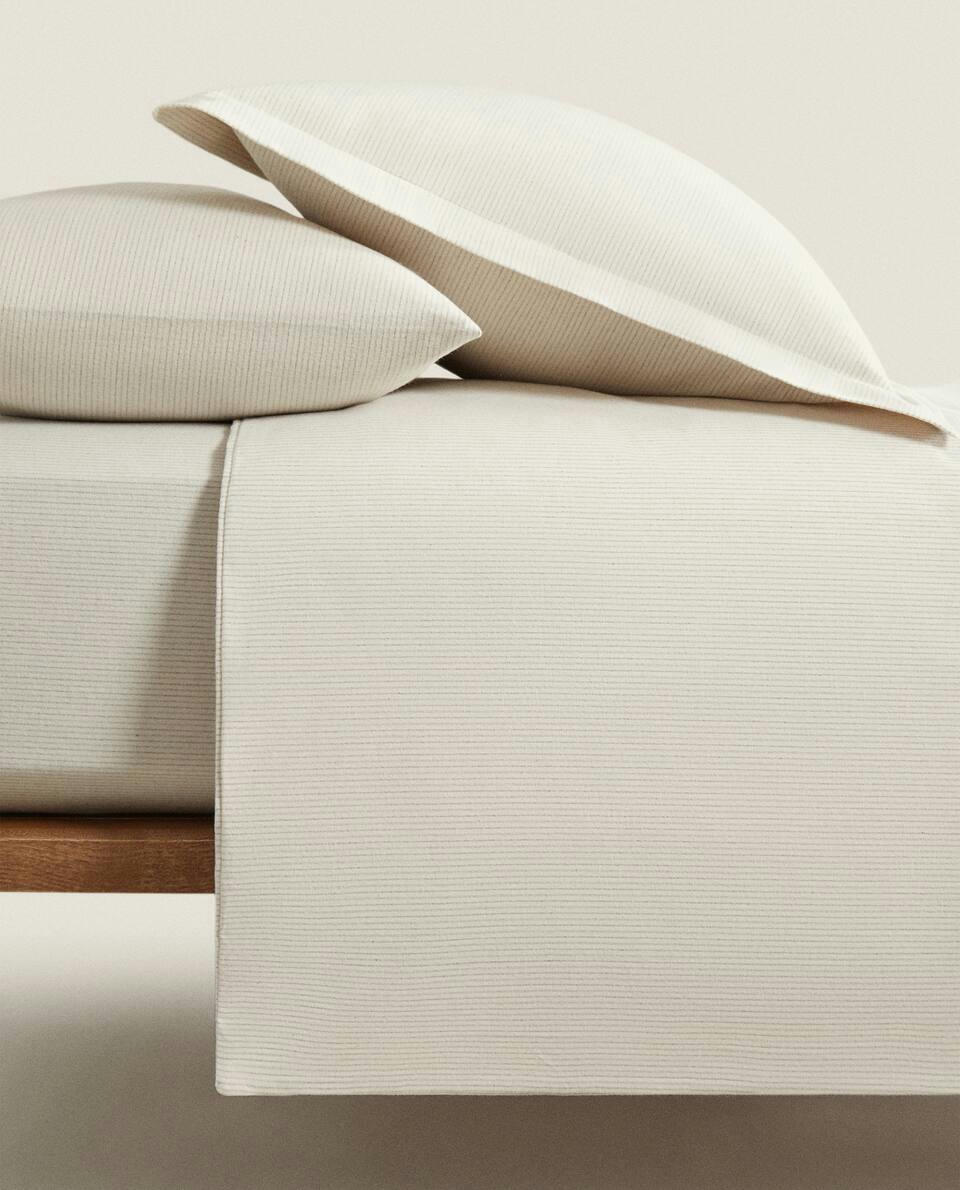 STRIPED FLANNEL DUVET COVER