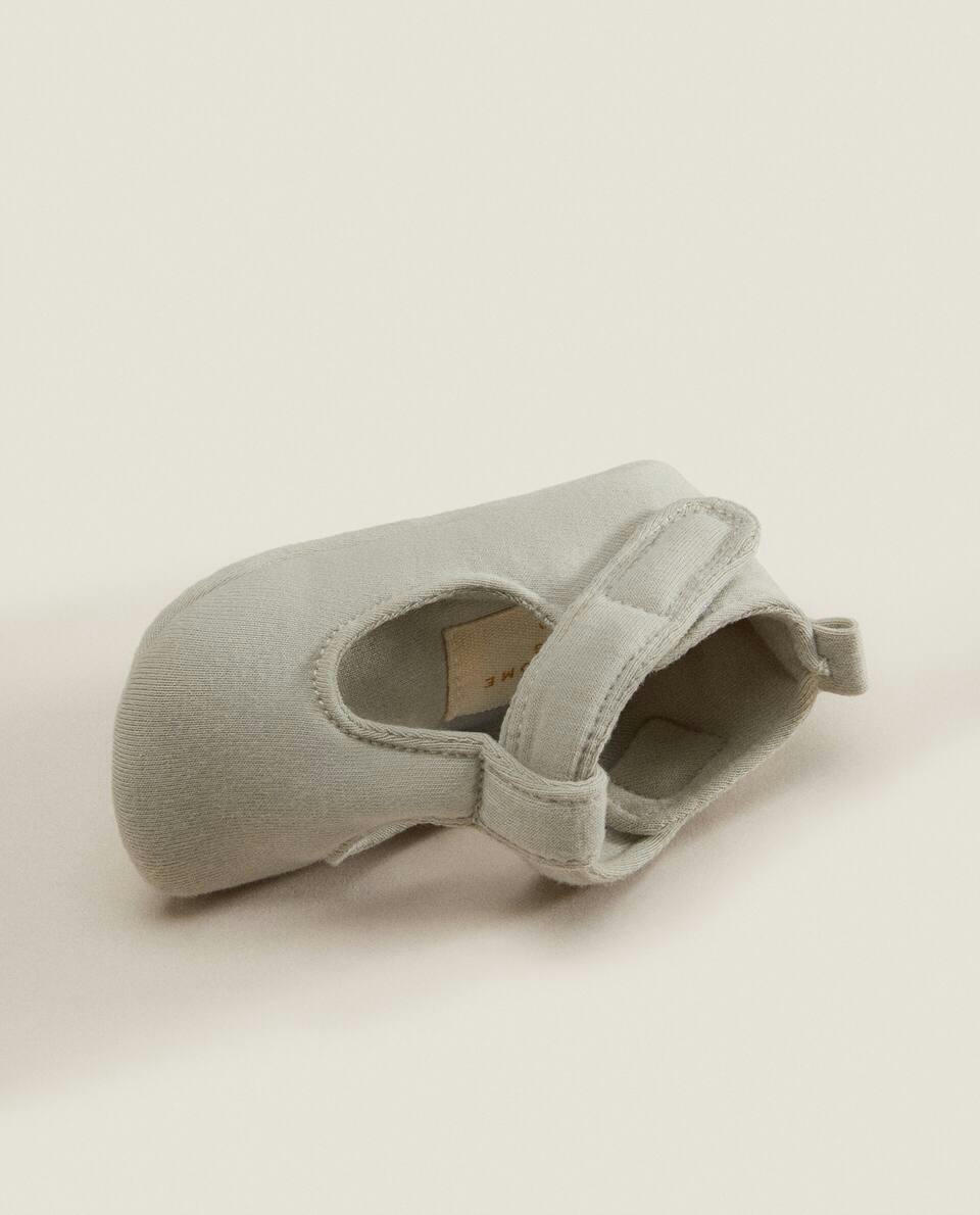 COTTON SANDAL-STYLE BOOTIES