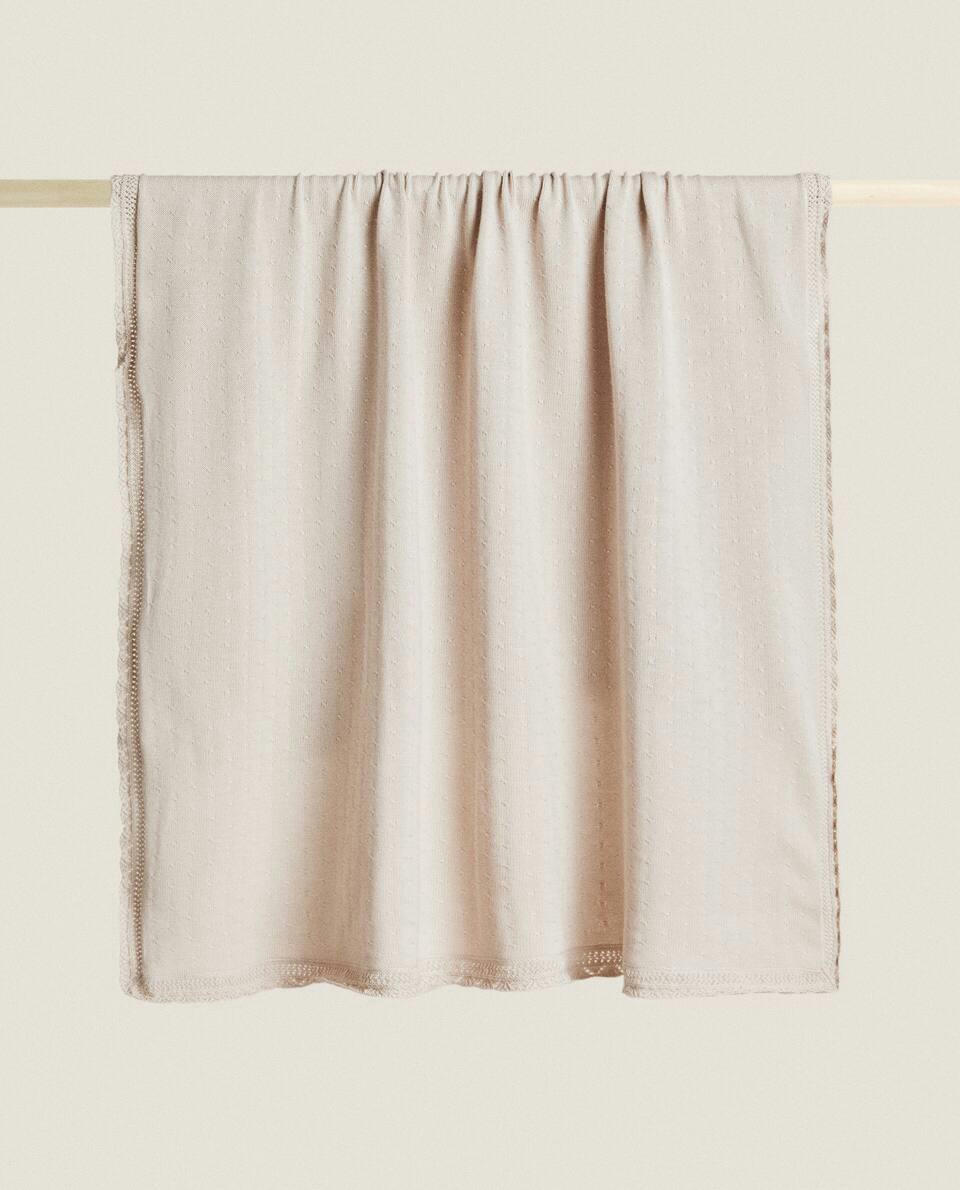 COTTON KNIT BLANKET