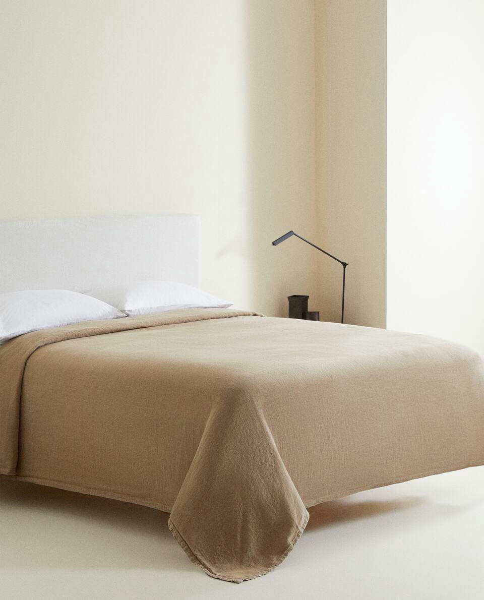 WASHED LINEN BEDSPREAD (400 GxM2)