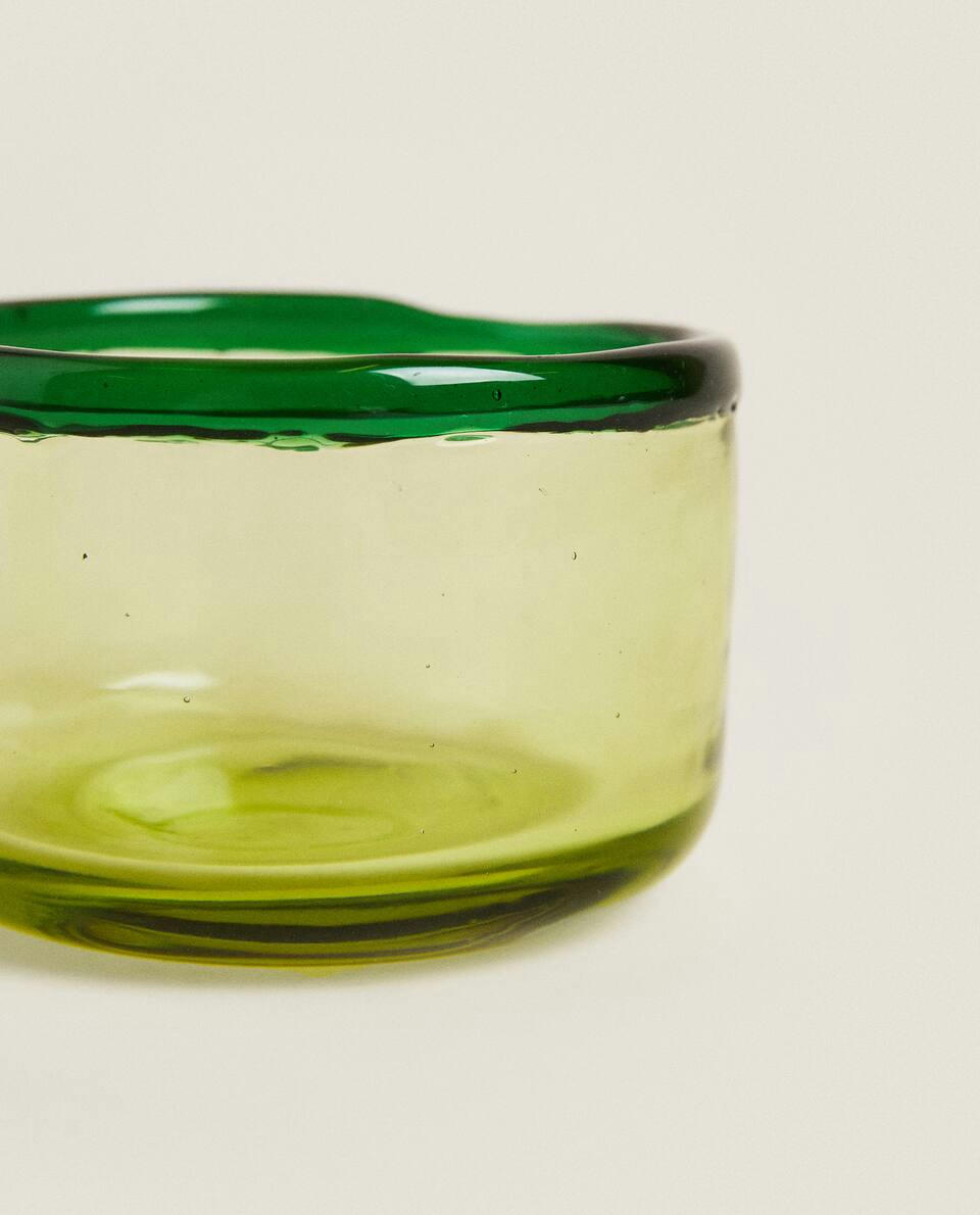 RIMMED GLASS BOWL