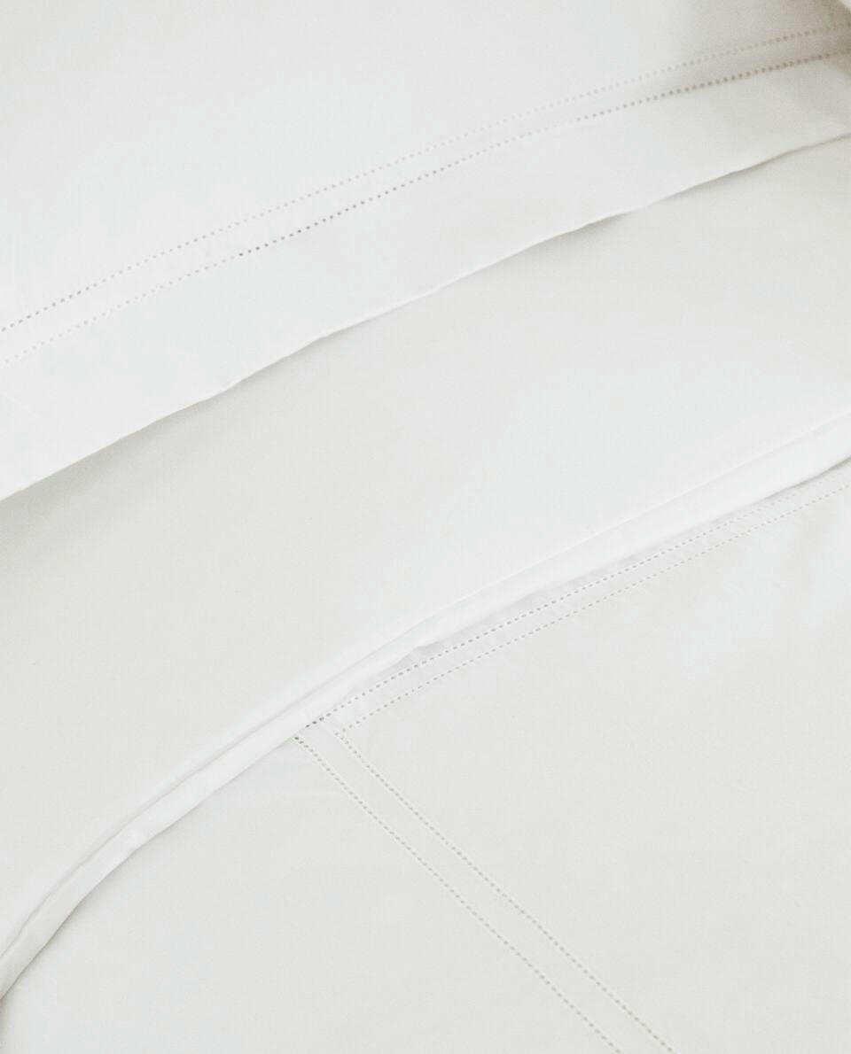 (500 THREAD COUNT) SATEEN DUVET COVER WITH DOUBLE HEMSTITCHING