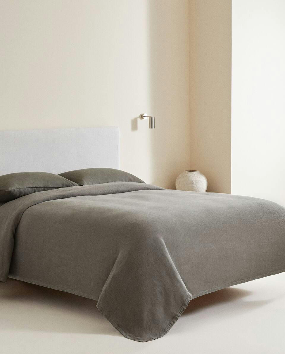 WASHED LINEN BEDSPREAD (400 GxM2)