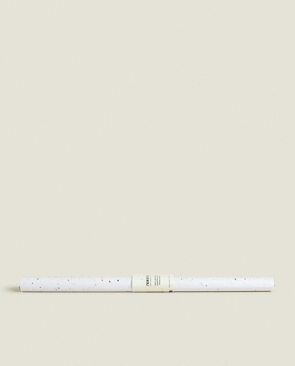 MULTICOLOURED GLITTER CHRISTMAS WRAPPING PAPER