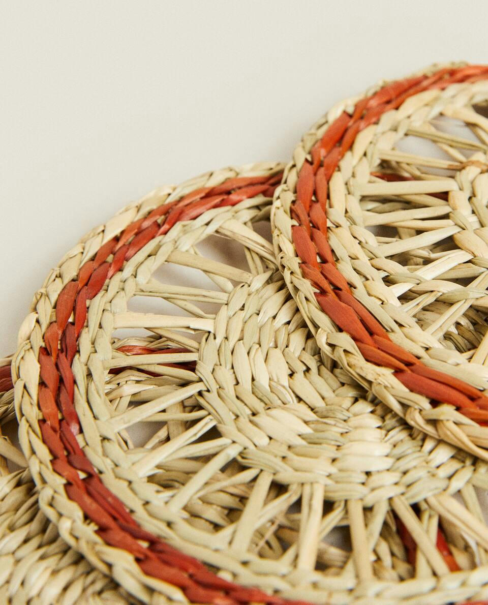 ROUND COLOURED COASTERS (PACK OF 4)