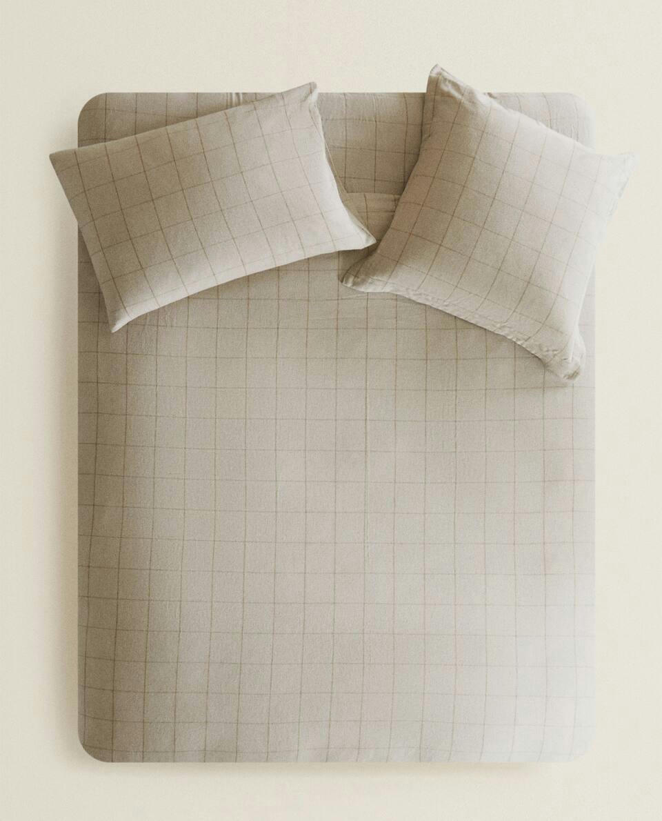 CHECK FLANNEL DUVET COVER