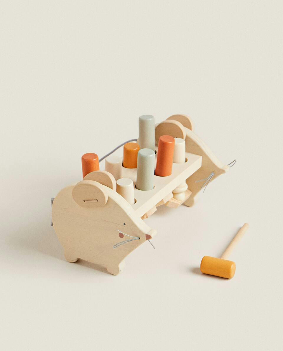 MOUSE-SHAPED HAMMER AND PEG TOY