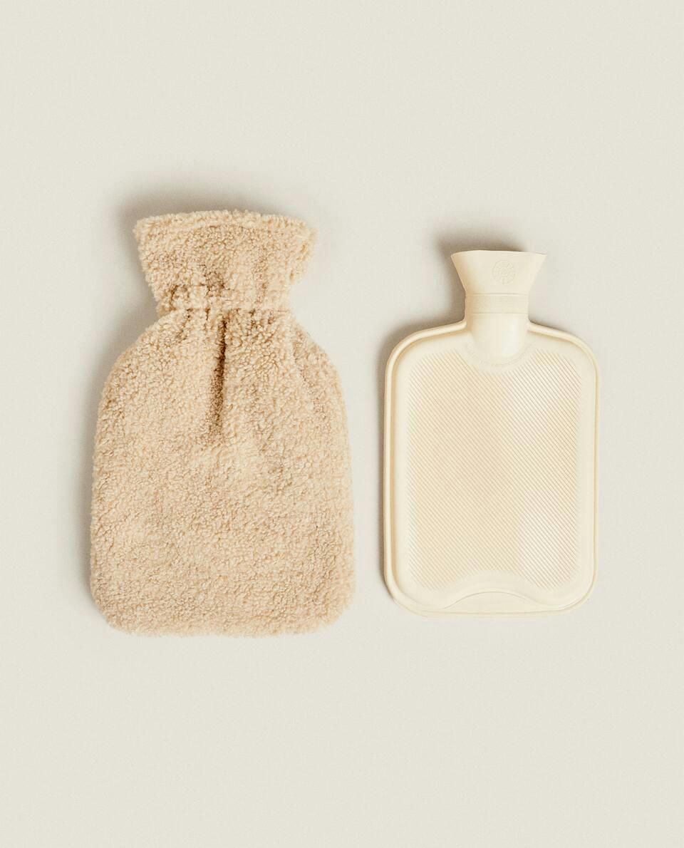 FAUX SHEARLING WATER BOTTLE