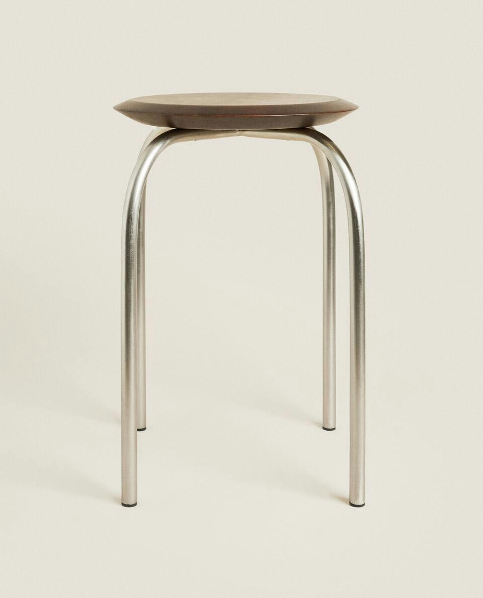 ACACIA STEEL STOOL